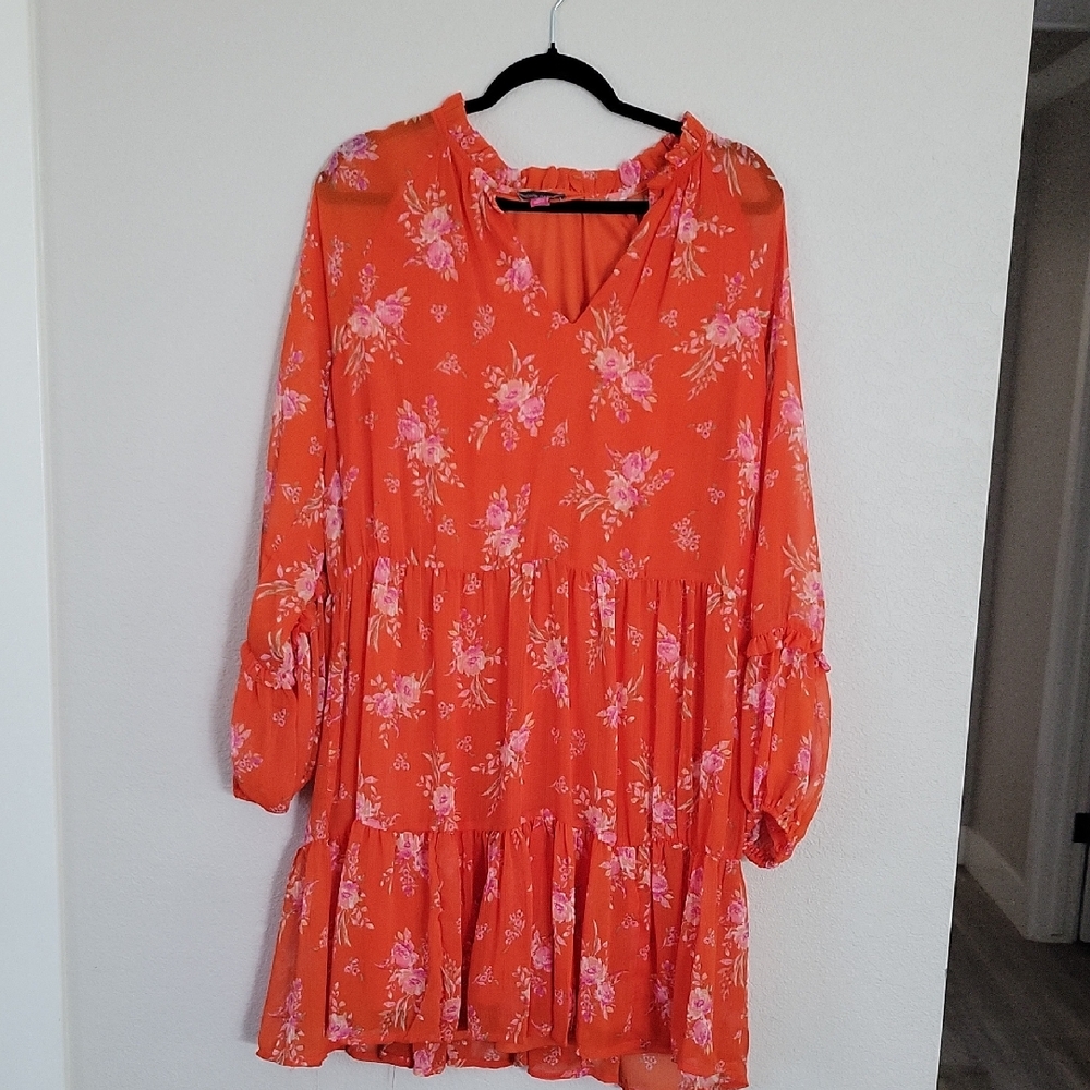 Vince Camuto XL Orange Floral Dress